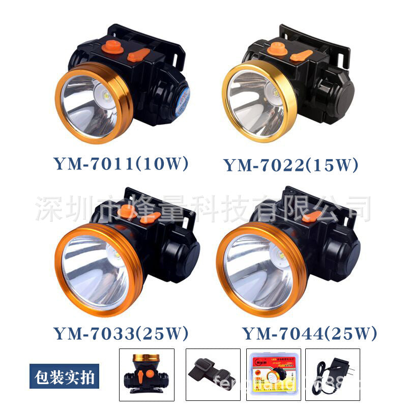 High-Power Lithium Battery Rechargeable Strong Light Headlight Led Induction Fishing Lamp Outdoor Head-Mounted Lighting Flashlight