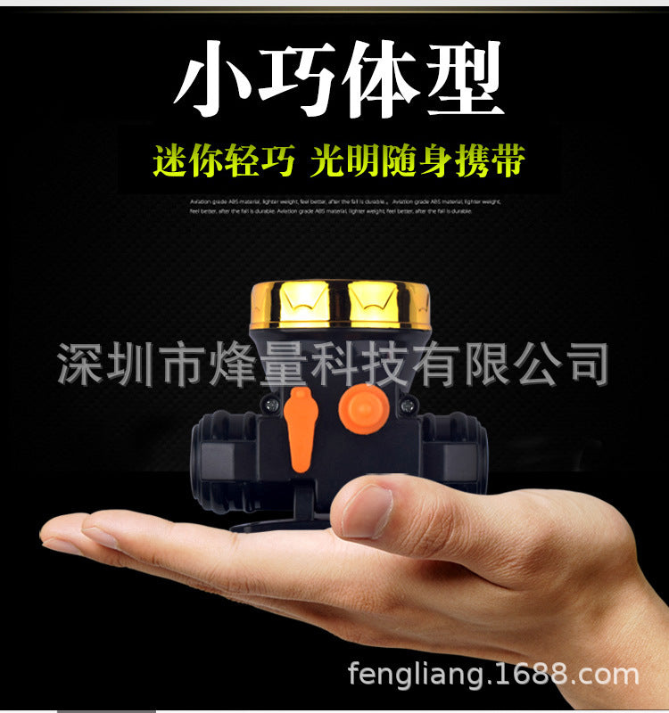 LED Mini Long-Range Strong Light Rechargeable Headlight Outdoor Fishing Lithium Battery Lighting Head Wear Cutting Glue Cutting Vegetable Flashlight