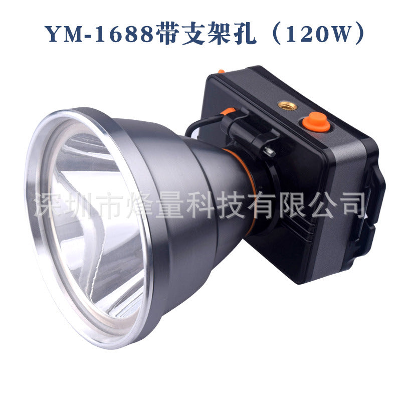 High-Power Lithium Battery Rechargeable Strong Light Headlight Led Induction Fishing Lamp Outdoor Head-Mounted Lighting Flashlight