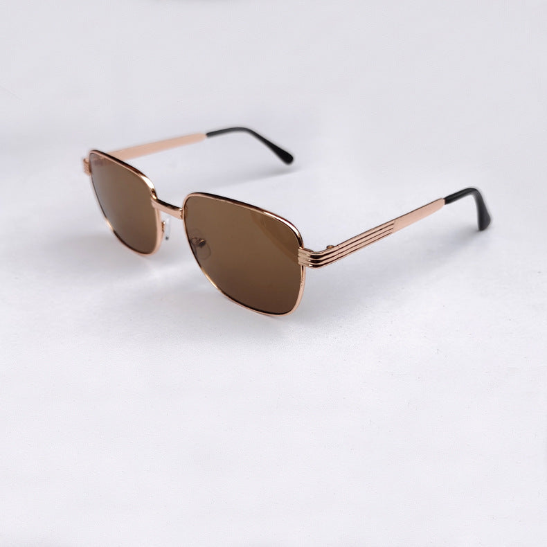 Men's Reinforced Glass Glasses Lens Wear-Resistant Lens Grinding Non-Flower Sunglasses Metal Glass Stall Tail Glasses