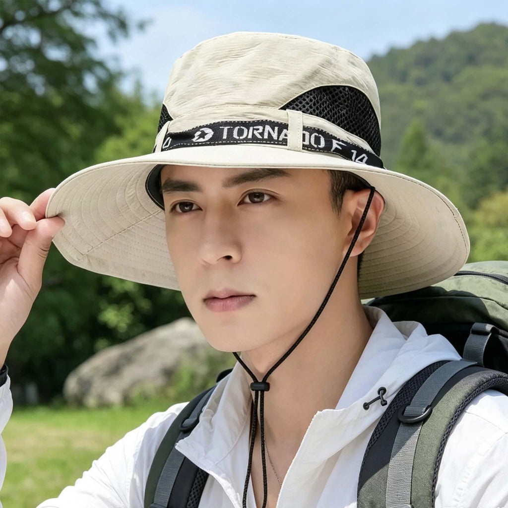 Hat Men's Sun Hat Outdoor Summer Sun Protection Travel Leisure Korean Fisherman Hat Men's Fishing Sun Hat Mountaineering