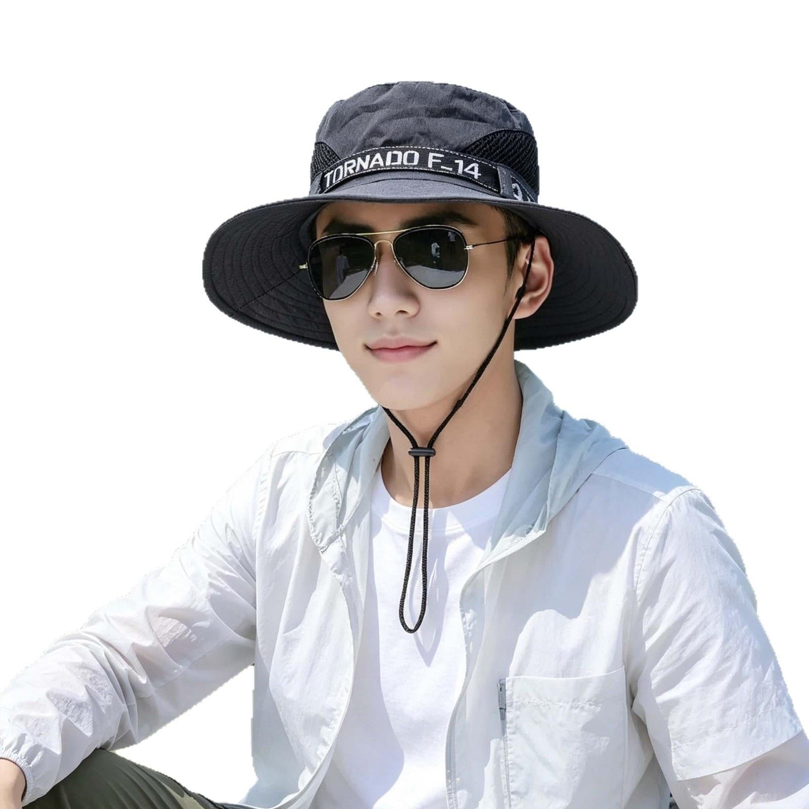 Hat Men's Sun Hat Outdoor Summer Sun Protection Travel Leisure Korean Fisherman Hat Men's Fishing Sun Hat Mountaineering