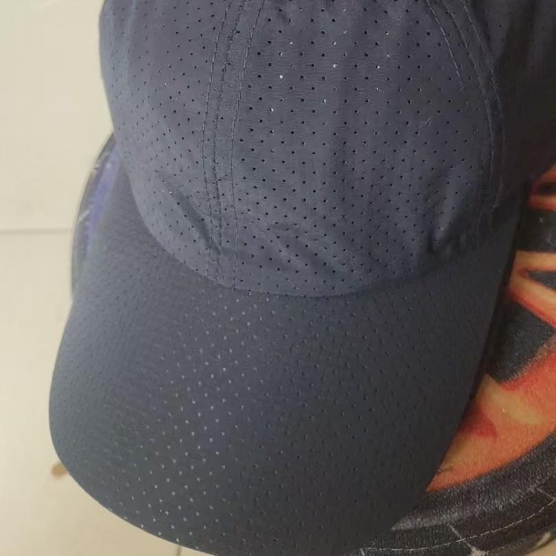 Baseball Cap Quick-Drying Punching Light Board Peaked Cap Men's and Women's White Match plus Picture All-Match plus Word Logo Movable Sun Hat
