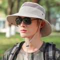 New Portable Fisherman Hat Men's Outdoor Fishing Hat Mesh Breathable Sun Hat Mountaineering Hat One-Piece Delivery