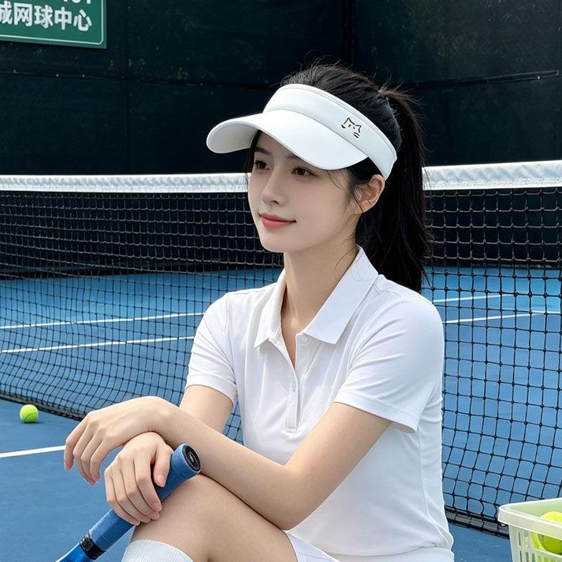 Cute Kitten Empty Top Hat Women's Summer Breathable High Ponytail Outdoor Sports Sun Protection Ice Silk Hat