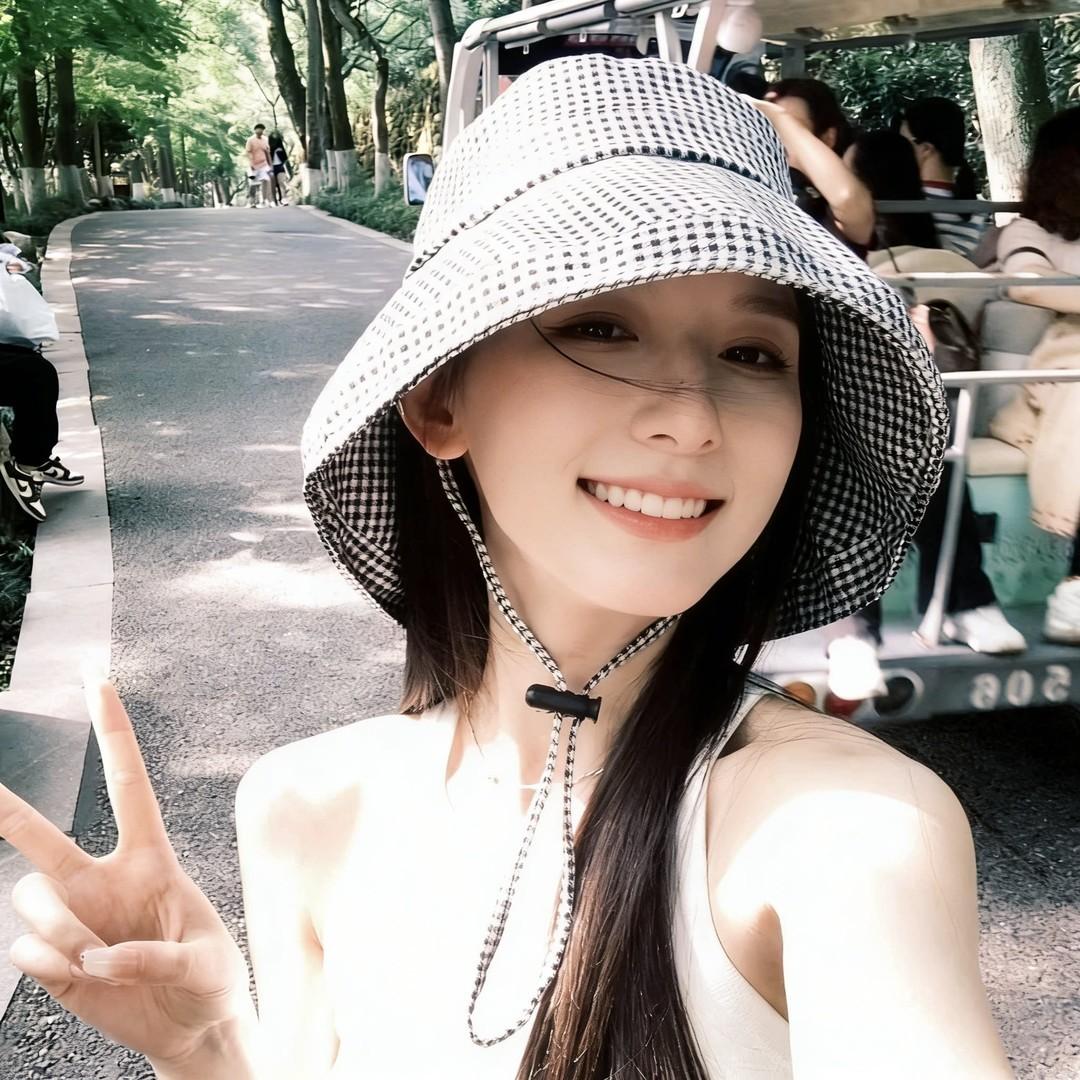 Korean Style Houndstooth Sun-Proof Fisherman Hat Spring and Summer 2026 New Sun Windproof Sun-Proof Hat Big Brim Sun Hat