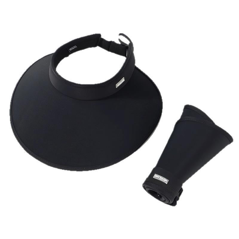 New Double-Sided Ice Silk Sun Hat Extra-Large Widened Girl Sun Hat Anti-Purple Men's outside Summer Empty Top Sun Hat