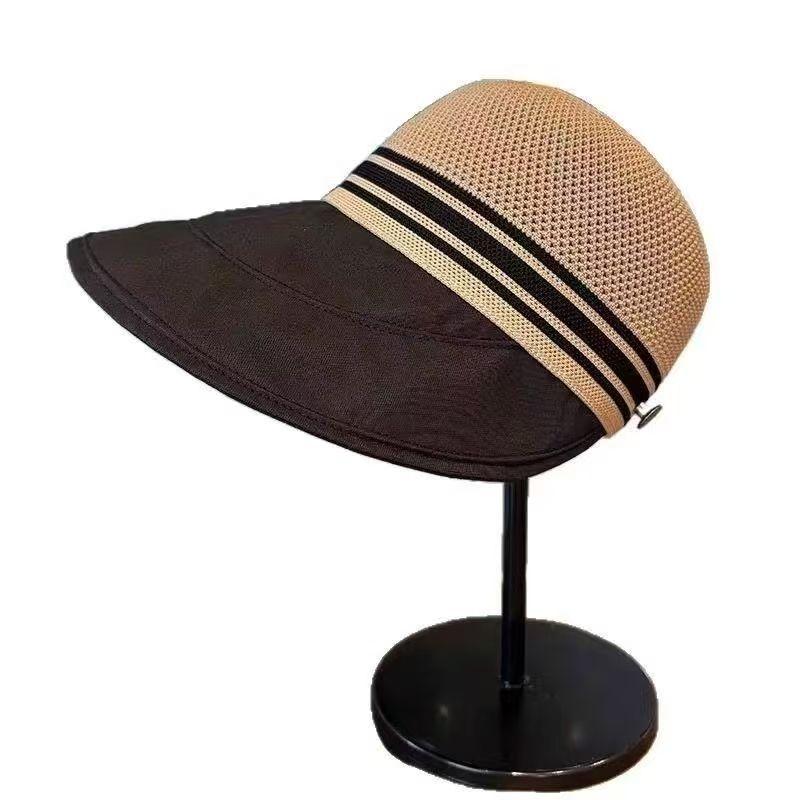 New Women's Hat Summer Sun Protection Big Brim Empty Top Beach Cover Face Fisherman Hat UV Sun Hat Sun Hat