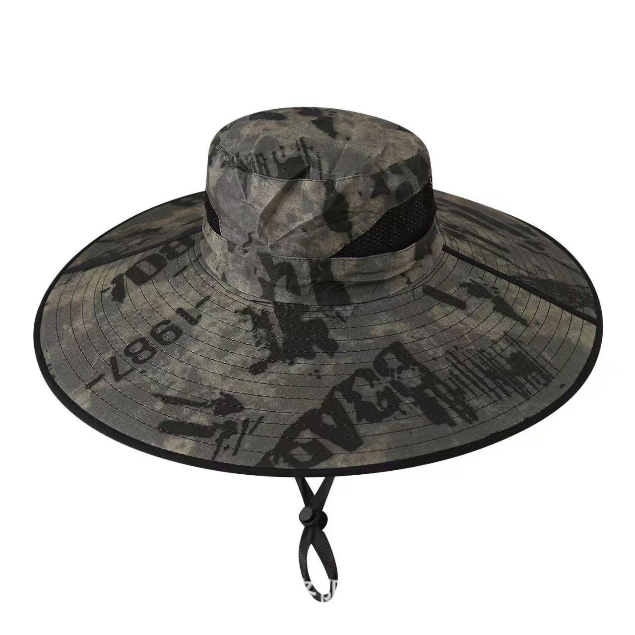 Summer New 15cm Big Brim Hat Men's Outdoor Sun Protection Hat Sun Hat Fishing Hat Mountaineering Fisherman