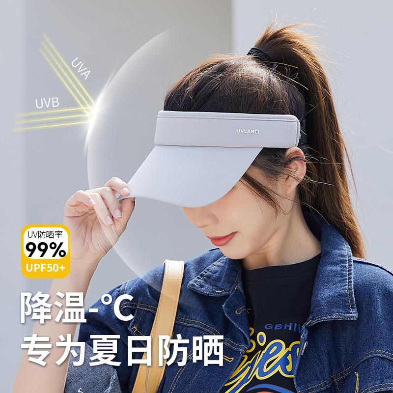 No Top Hat Women's Sun-Proof Cycling Sun Hat Cool Running Duck Tongue Empty Top Hat Men's Big Brim