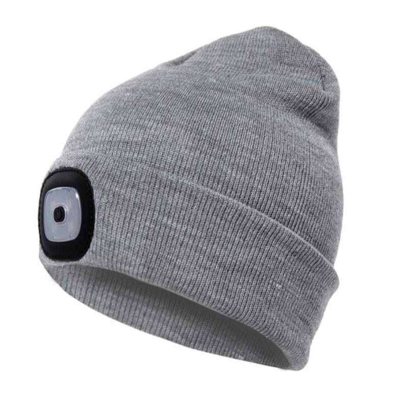 Knitted Hat with Light LED Lighting Warm Wool Hat Outdoor Riding Night Running Night Fishing Men's and Women's Autumn and Winter Fashion Hat