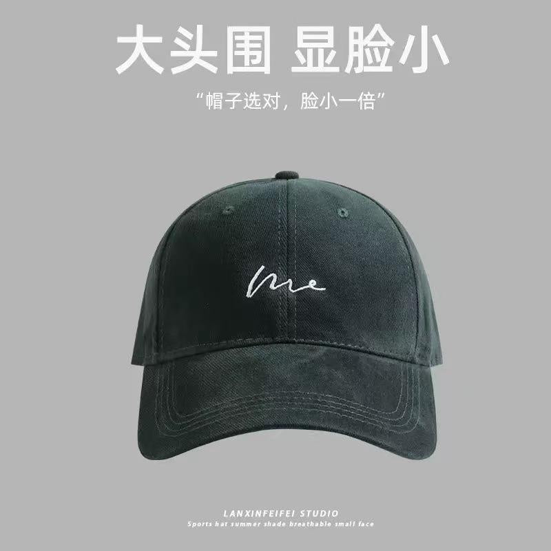 Big Head Hat Women's Baseball Cap Ins Trendy Face-Looking Small 2026 New Deep Top Wide Brim Brushed Men's Peaked Cap
