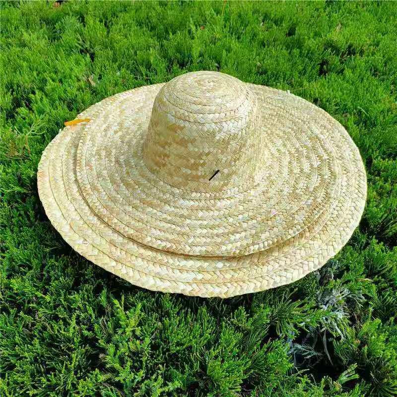 Adult Labor Protection Straw Hat Farmer Straw Hat Printable Summer Supplies Pastoral Style Big Brim Straw Hat Logo