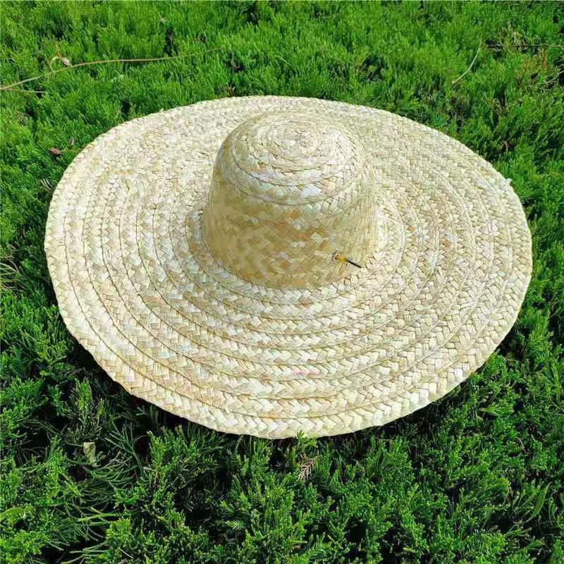 Adult Labor Protection Straw Hat Farmer Straw Hat Printable Summer Supplies Pastoral Style Big Brim Straw Hat Logo