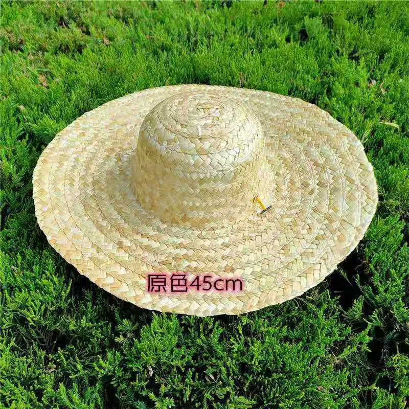 Adult Labor Protection Straw Hat Farmer Straw Hat Printable Summer Supplies Pastoral Style Big Brim Straw Hat Logo