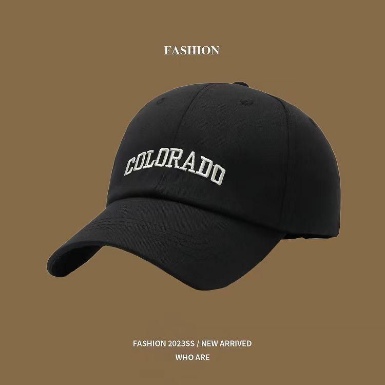2025 New Baseball Cap Charcoal Gray Hard Top Peaked Cap Men's and Women's Hat Korean Style Sun Hat Big Head Circumference Sun Hat
