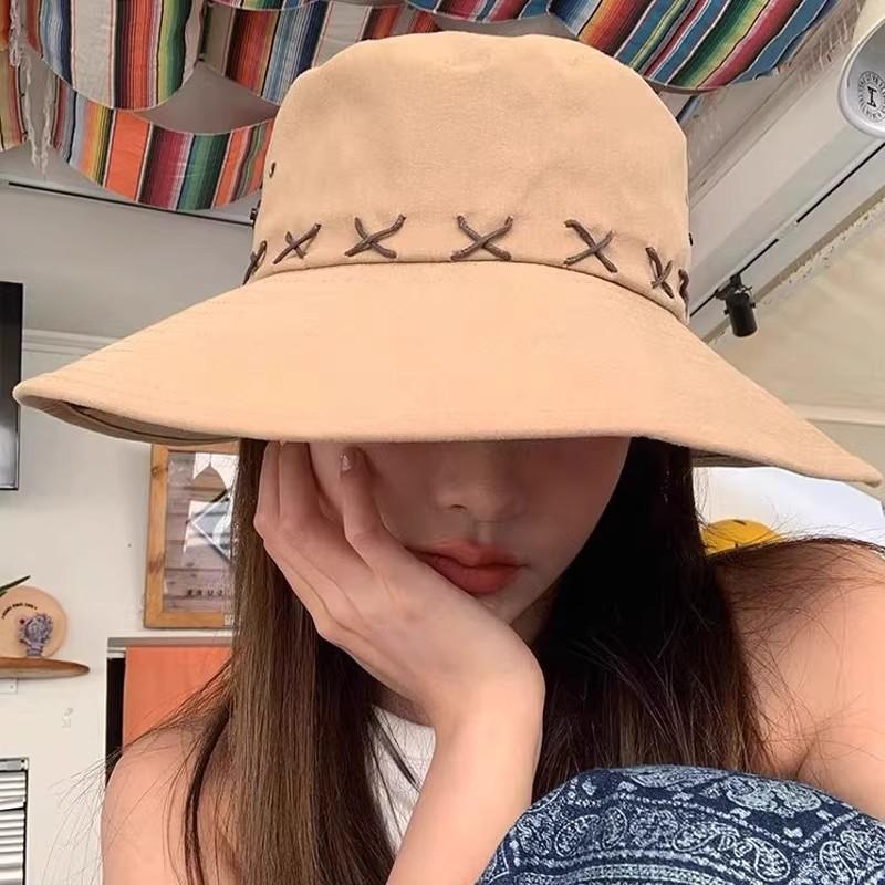 Travel Mountaineering Hat Female Summer Outdoor Sun Hat Sun Protection UV Protection Western Cowboy Hat Male Cross-Border Wholesale