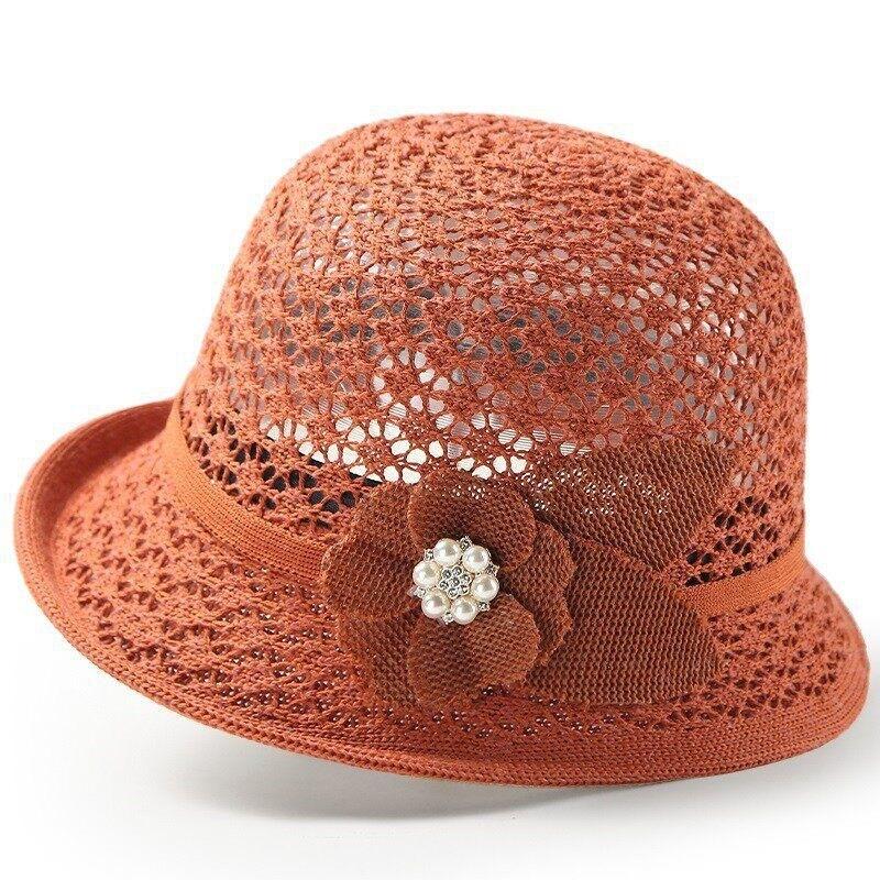 Korean Style Breathable Basin Hat Sun Protection Small Bowler Hat Versatile Knitted Fisherman Hat Women's Spring and Summer Sun Sun Shade Hat