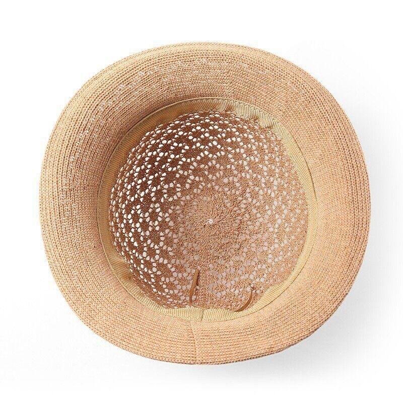 Korean Style Breathable Basin Hat Sun Protection Small Bowler Hat Versatile Knitted Fisherman Hat Women's Spring and Summer Sun Sun Shade Hat