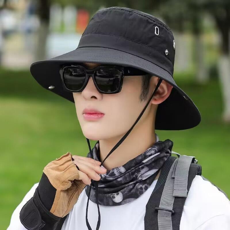 Sun Hat Men's Waterproof Quick-Drying Summer Fisherman Hat Outdoor Mountaineering Fishing Hat UV-Proof Sun Hat Cross-Border