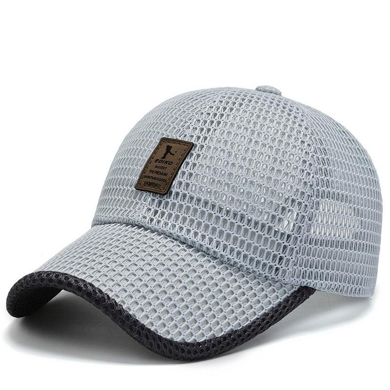 Summer Mesh Cap Men's Hollow Breathable Mesh Cool Hat Winning Baseball Cap Outdoor Hat Sun Protection Sun Hat
