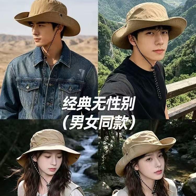 Waterproof Fisherman Hat Storage Bag Basin Hat Summer Thin Quick-Drying Outdoor Mountaineering Hat Men's Sun Hat Female