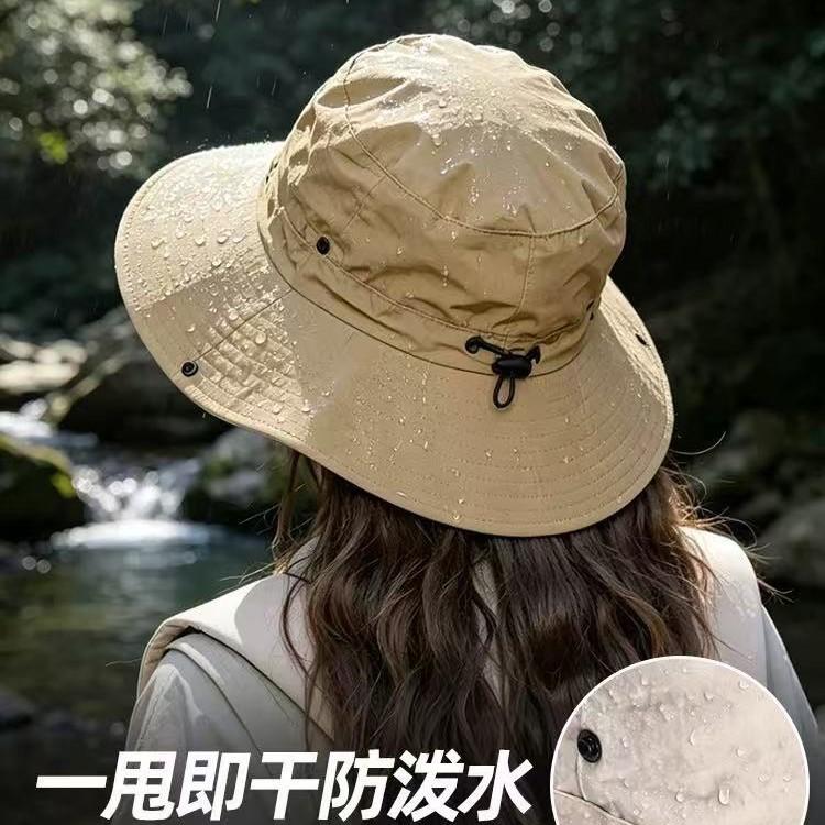 Waterproof Fisherman Hat Storage Bag Basin Hat Summer Thin Quick-Drying Outdoor Mountaineering Hat Men's Sun Hat Female