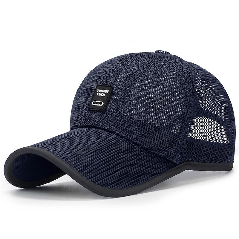 New Summer Baseball Cap Men's and Women's Sun Protection Mesh Breathable Peaked Cap Outdoor Running Riding Tram Sun Hat