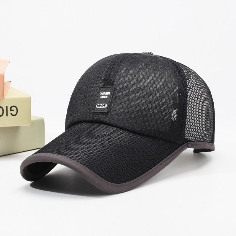 New Summer Baseball Cap Men's and Women's Sun Protection Mesh Breathable Peaked Cap Outdoor Running Riding Tram Sun Hat