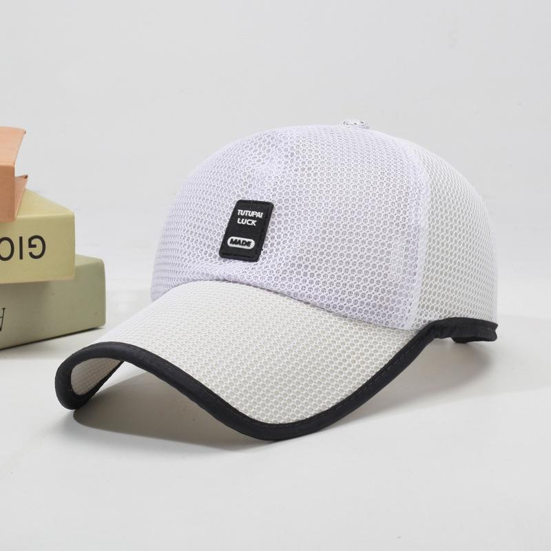 New Summer Baseball Cap Men's and Women's Sun Protection Mesh Breathable Peaked Cap Outdoor Running Riding Tram Sun Hat