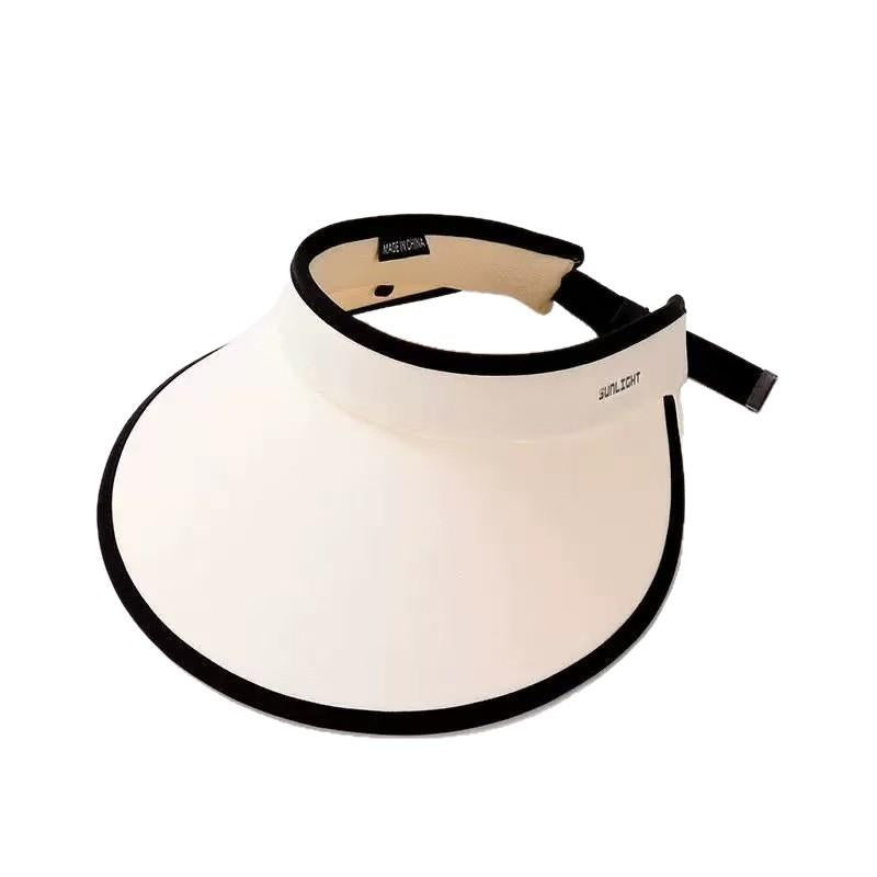 Big Brim Sun Hat Female Ice Silk Empty Top Sun Hat UV-Proof Summer Face-Looking Small Foldable Wholesale