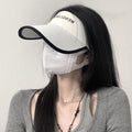 Women's Sun Hat New Summer UV Protection Top Ice Silk Sun Hat Outdoor Sports Peaked Hollow Top Sun Hat