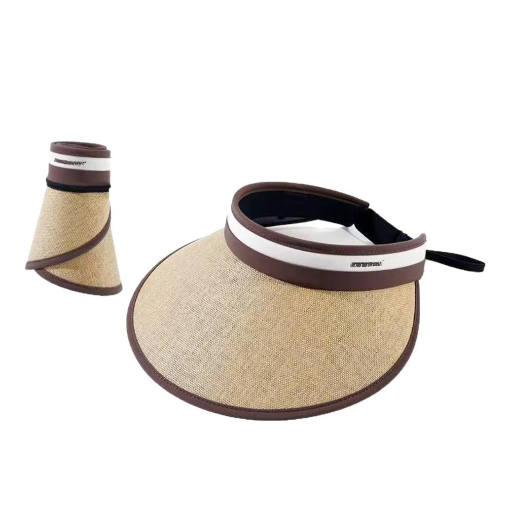 Summer Women's Empty Top Sun Hat Fashionable UV-Proof Big Brim Foldable Straw Sun-Proof Straw Hat