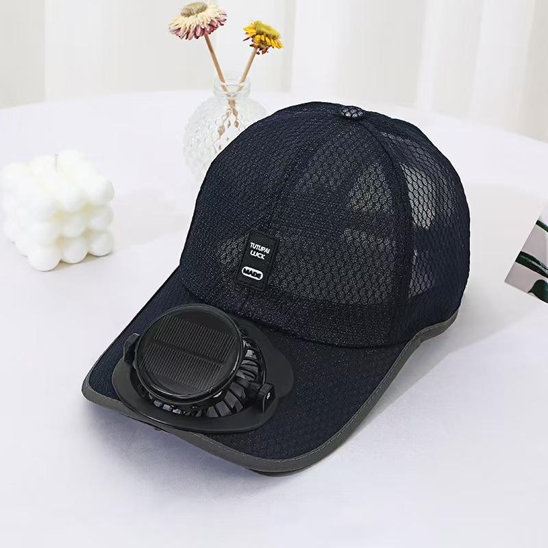 Summer New Hat Fan Cap Sun Protection Cap Breathable Mesh Cap Solar Charging Mountaineering Fashion Sun Protection Baseball Cap