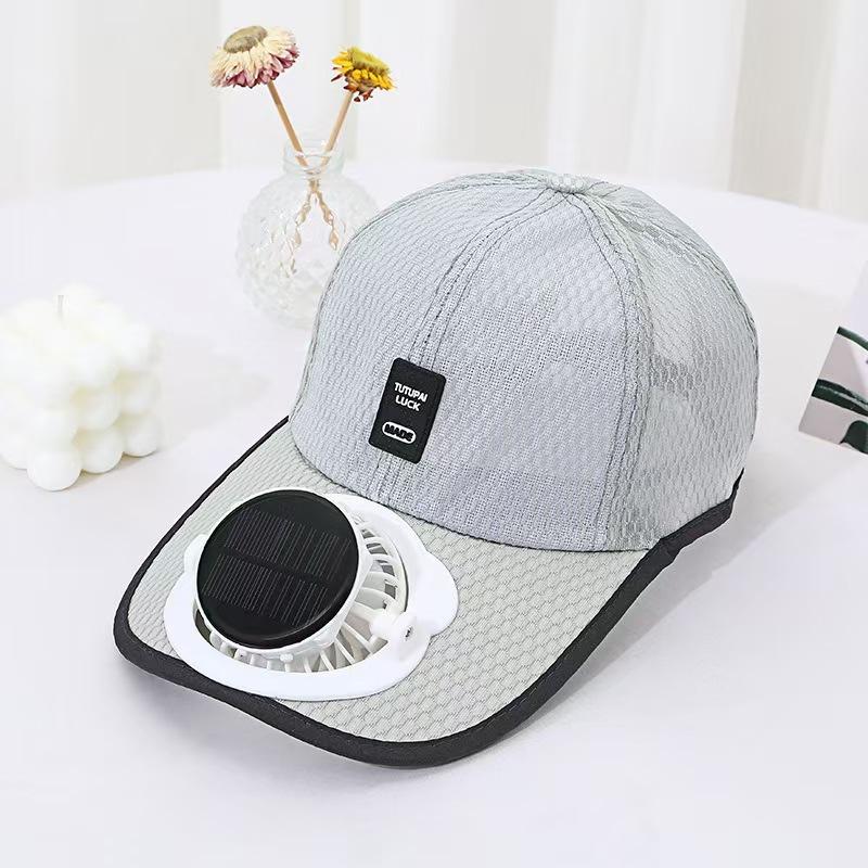 Summer New Hat Fan Cap Sun Protection Cap Breathable Mesh Cap Solar Charging Mountaineering Fashion Sun Protection Baseball Cap