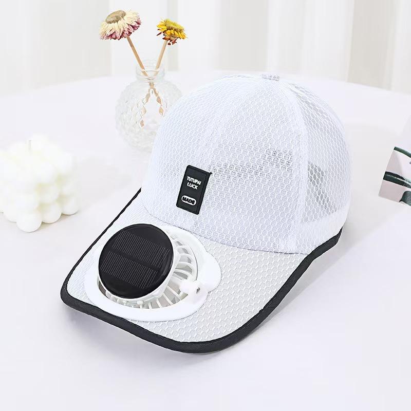 Summer New Hat Fan Cap Sun Protection Cap Breathable Mesh Cap Solar Charging Mountaineering Fashion Sun Protection Baseball Cap