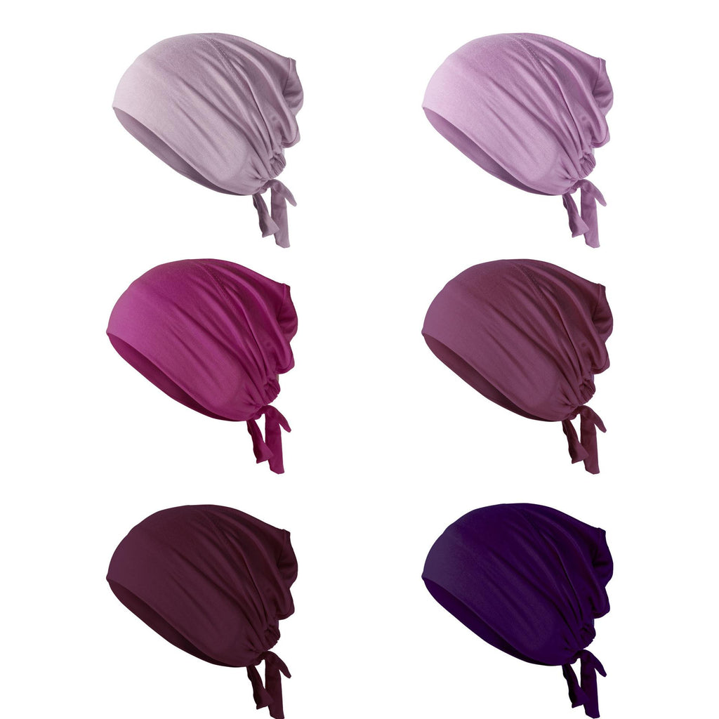 High Quality Elastic Elastic Mercerized Cotton Lace-up Base Cap Solid Color Adjustable Breathable Headscarf Cap Toe Cap
