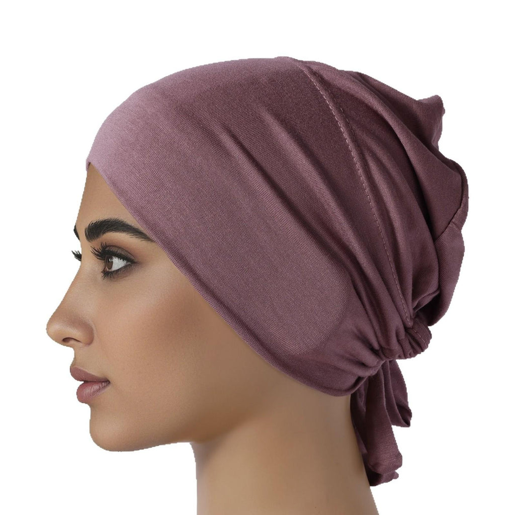 High Quality Elastic Elastic Mercerized Cotton Lace-up Base Cap Solid Color Adjustable Breathable Headscarf Cap Toe Cap