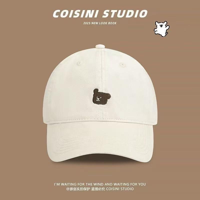 Wangwang Sweet Girl ~ Korean Style Puppy Embroidered Baseball Cap Female Versatile Face-Looking Small Peaked Cap Spring and Summer New