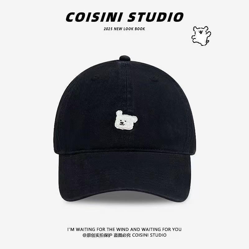 Wangwang Sweet Girl ~ Korean Style Puppy Embroidered Baseball Cap Female Versatile Face-Looking Small Peaked Cap Spring and Summer New