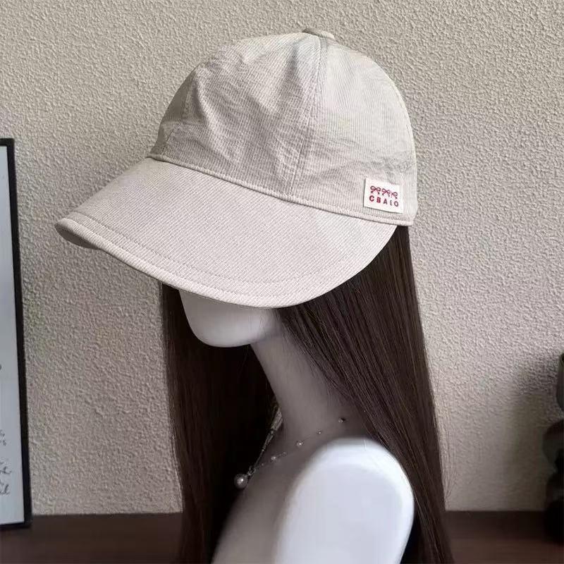 Simple Striped Fisherman Hat Spring and Summer Wide Brim Sun-Proof Face-Looking Small Daily All-Match Peaked Cap Outdoor Sun-Proof Hat