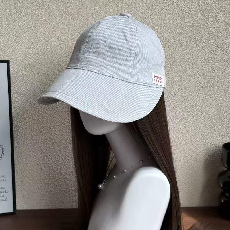 Simple Striped Fisherman Hat Spring and Summer Wide Brim Sun-Proof Face-Looking Small Daily All-Match Peaked Cap Outdoor Sun-Proof Hat