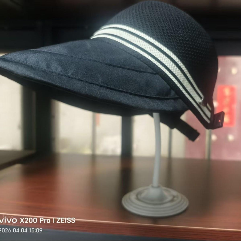 New Summer Sun Protection Sun Hat Women's Big Brim Empty Top Can Tie Ponytail Breathable Flying Woven Top Fisherman Hat Anti-Purple