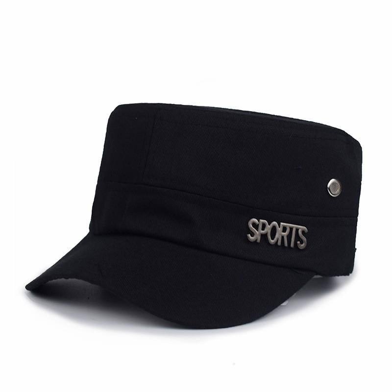 Outdoor Solid Color Peaked Cap Middle-Aged and Elderly Flat Hat Men's Casual Sun Hat Sun Protection Spring Short Brim Baseball Cap Cross-Border