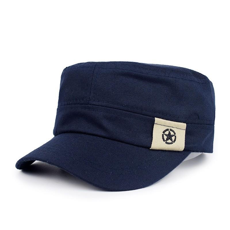 Outdoor Solid Color Peaked Cap Middle-Aged and Elderly Flat Hat Men's Casual Sun Hat Sun Protection Spring Short Brim Baseball Cap Cross-Border