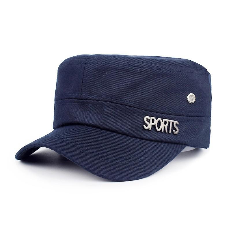 Outdoor Solid Color Peaked Cap Middle-Aged and Elderly Flat Hat Men's Casual Sun Hat Sun Protection Spring Short Brim Baseball Cap Cross-Border