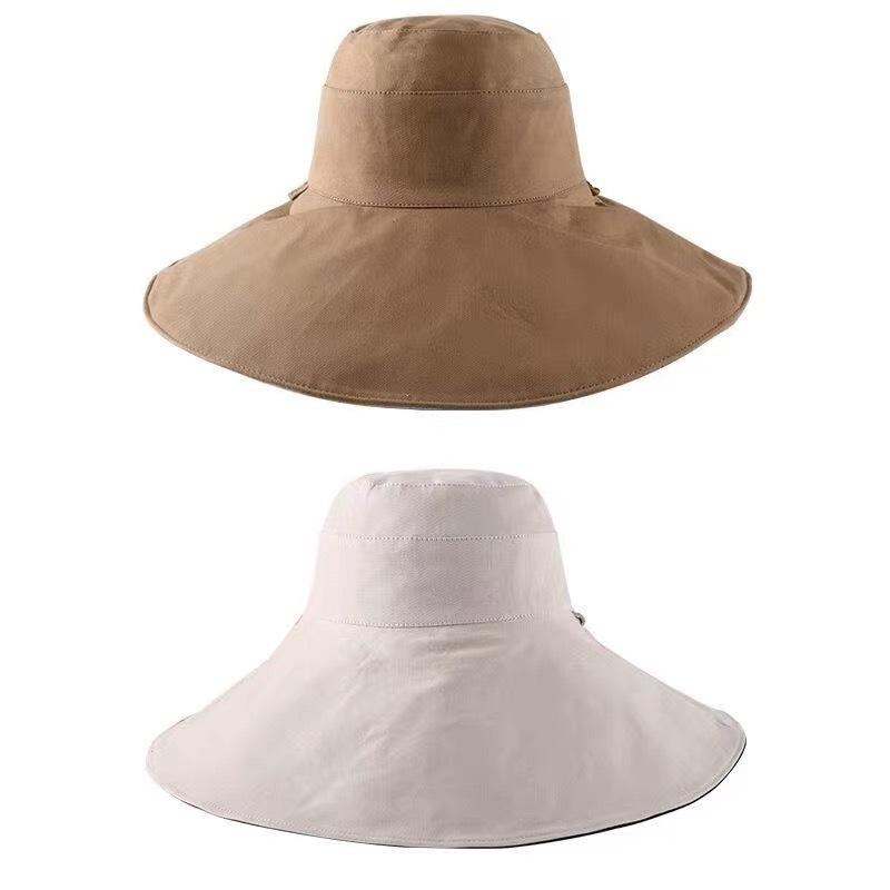 Fisherman Hat Female Summer Sun Hat Female Summer Outdoor Sun Protection UV Big Brim Cover Face Sun Hat Wholesale