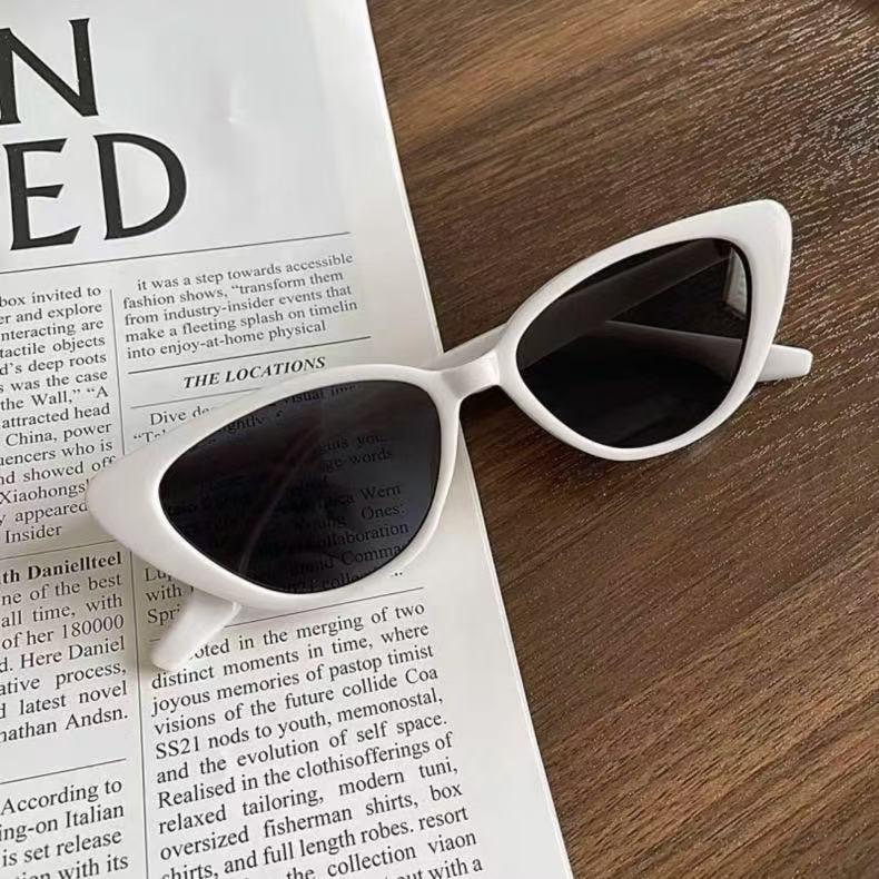 American Hot Girl Pink Cat Eye Sunglasses Niche Trendy Concave Sun-Proof Sun-Proof High-Looking Personalized Street Shot Decoration
