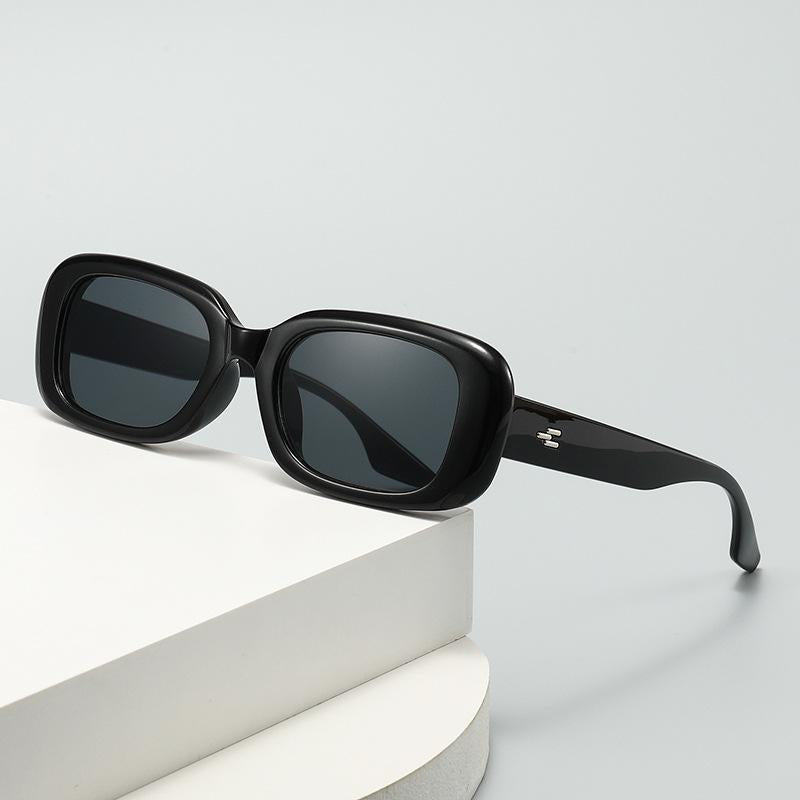 Fashion Concave Sunglasses Men's and Women's Same High-Grade Square Sunglasses UV-Proof Retro Internet Celebrity Sunglasses