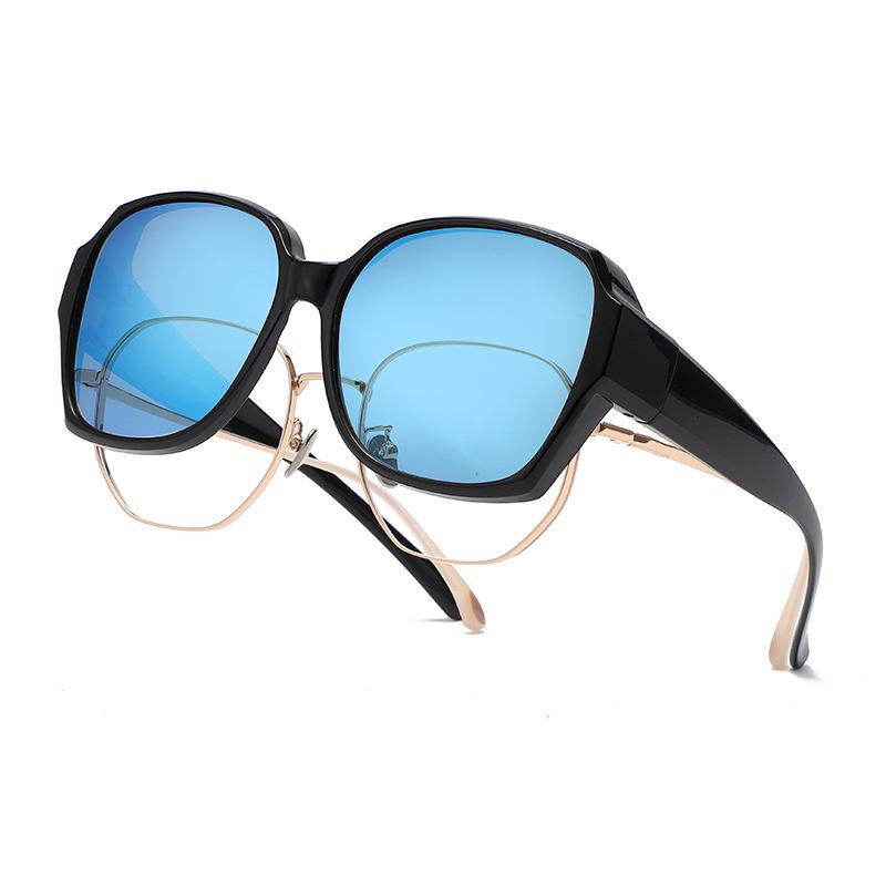 New Set Glasses Myopia Glasses Special One-Lens Dual-Purpose Sunglasses Women's Fashion Sun Protection Driving Polarized Sunglasses